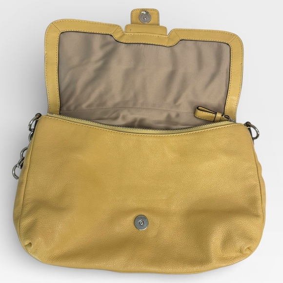 Coach 23346 Canary Yellow Leather Hobo Shoulder Bag - Picture 7 of 10